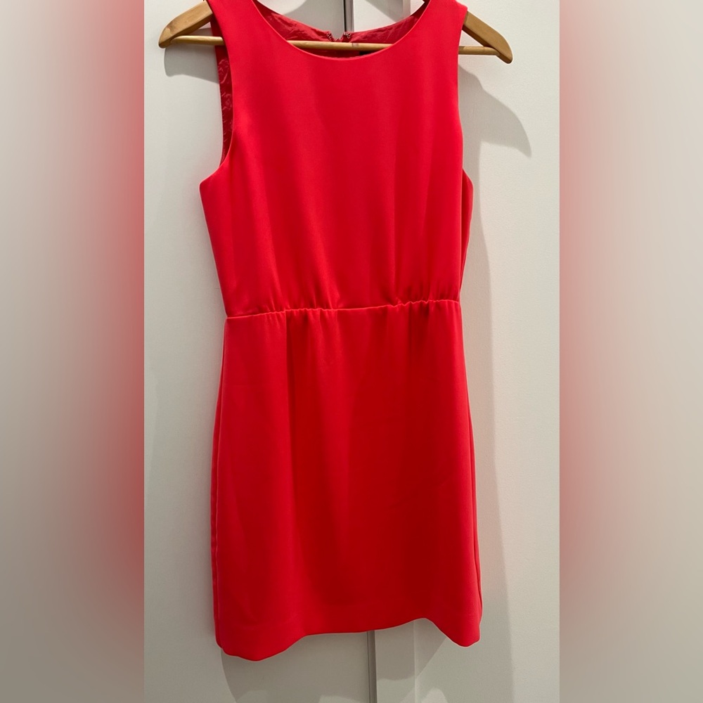 J.Crew Fun Summer Spring Coral Pink Sleeveless Dress Size S
